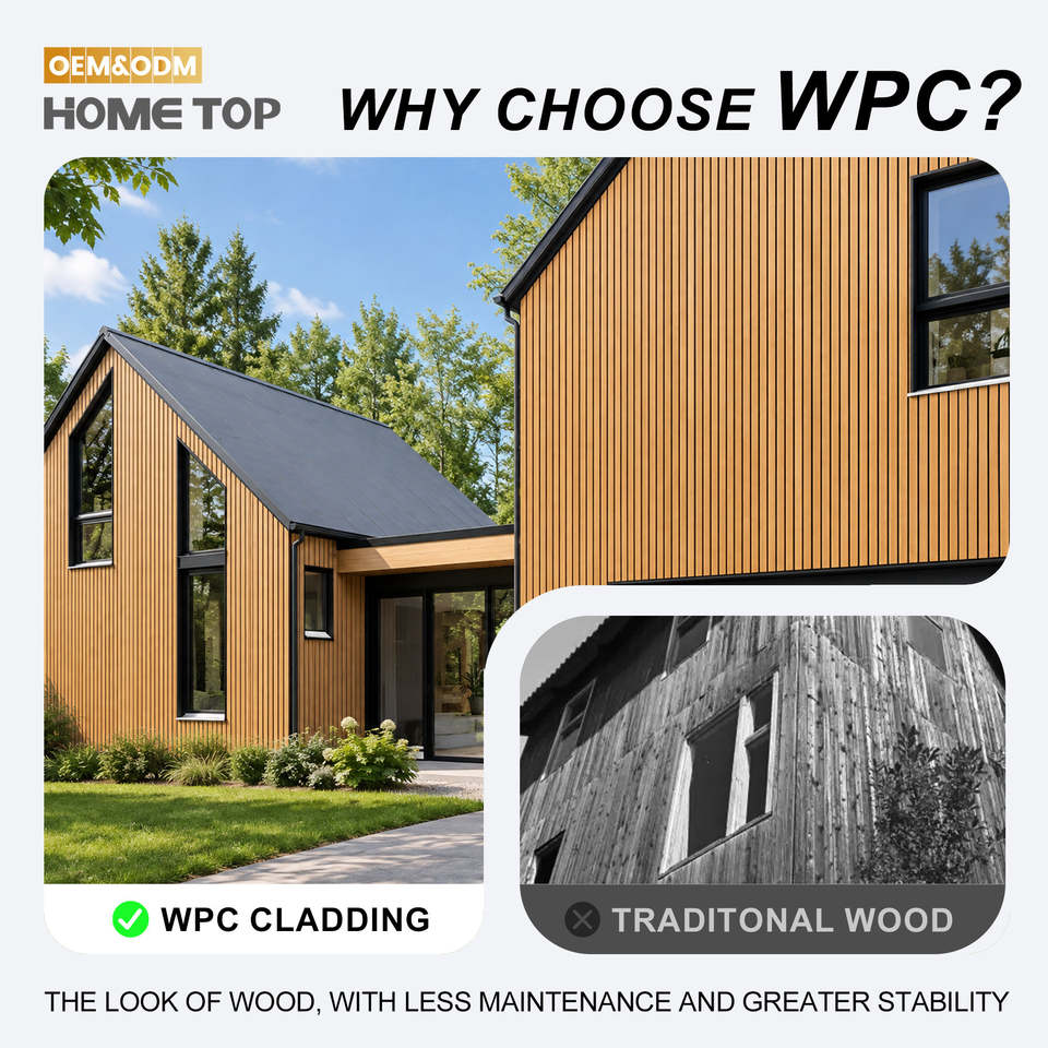 Composite Facade Panel Outdoor WPC Cladding Board Wood Plastic Wall ...