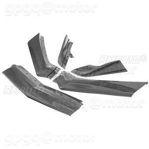 Para Chevy Corvette C8 2020-2022, 5 piezas, difusor de labio de parachoques delantero de coche, estilo fibra de carbono, negro brillante, accesorios de esquina divisorios - Product Image 4