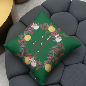 Wholesale Custom New Design Christmas Breathable Pillowcase Home Decorative 45x45 Printed Bedroom Pillow Case Sofa Cushion Cover