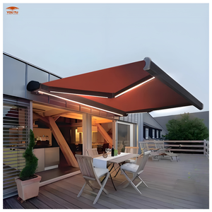 Auvent rétractable électrique enroulable, pare-soleil, terrasse, véranda, <span class=keywords><strong>toile</strong></span> pour extérieur, maison, jardin - Product Image 1