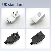 Adaptateur secteur IP44 étanche 24V2A 48W AC-DC avec prise UK, certifié ETL CE UKCA, en matériau PC pour éclairage LED extérieur et appareils intelligents