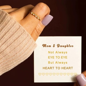 Joyería fina lindo anillo de eternidad 925 plata esterlina 18K chapado en oro hueco corazón CZ circón anillo de dedo para mujer regalo de boda - Product Image 2