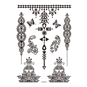 Tatouages temporaires au henné à l'eau, motif rose, couleur personnalisée, pour la maternité, marque Glory Star - Product Image 2