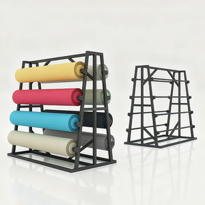 High-End umwelt freundliche benutzer definierte Logo Flat Push Stoff Showroom Roll-Out <span class=keywords><strong>Rack</strong></span> mit Teppich decke Probe - Product Image 2