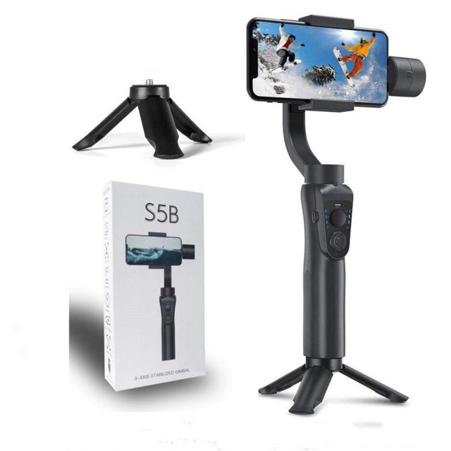 3- Smartphone Gimbal Stabilizer for iPhone Android Stabilizer With App Face Tracking Power Bank TikTok YouTube Vlogging Kit