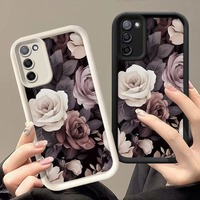 Coque de téléphone portable Fashion Night Flower pour Samsung S25 Ultra A14 A15 A05s S21 Plus, couleur bonbon, givrée, coque arrière