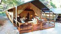 Cadre d'hiver africain de luxe toile imperméable coton glamping lodge hôtel safari-tentes