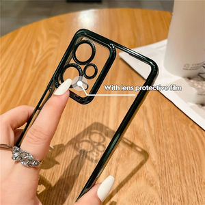 <span class=keywords><strong>Coque</strong></span> de téléphone avec trou de logo plaqué pour Xiaomi Redmi Note 12 11 10 9 8 Pro K40 <span class=keywords><strong>Mi</strong></span> 11T Poco X4 X3 M4 Housse de protection d'objectif en verre d'appareil photo - Product Image 2