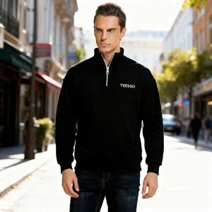 品牌品质大件商品全面检测休闲美式厚重黑色长袖字母防皱男士宽松衬衫 - Product Image 2