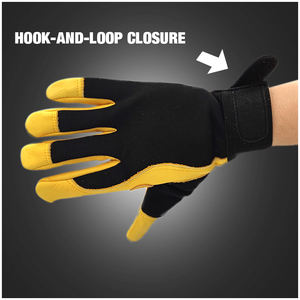 Heavy Duty Cowhide Split Leather Work Gloves for <b>Truck</b> Driving Warehouse <b>Gardening</b> Farm - Product Image 6