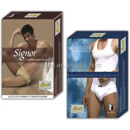 Underwear Box Wholesale Custom Printed Mens Briefs Paper Box Apparel Man Panties Pack Clothing Underwear Packaging Box