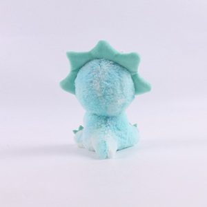 Babywolf Sparkle Eyes Plush Triceratops Mignon Dinosaure en Peluche à Longues Fourrures en Spandex - Product Image 5