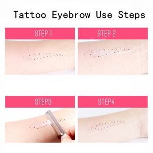 Marcador de Piel Blanco de 0.5-1mm, Lápiz de Mapeo de Cejas PMU con Regla de Papel para Microblading - Product Image 6
