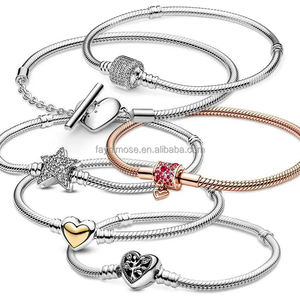 Hot Originales De Plata plateado brillante estrellas románticas cuento De hadas circón encanto pulsera para mujeres Hockey regalos pulseras - Product Image 3