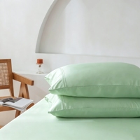 Draps et housse de couette en fibre de bambou 100% certifiée OEKO, 300TC, tissés, taille Queen et King, ultra doux et frais, pour la maison et l'hôtel