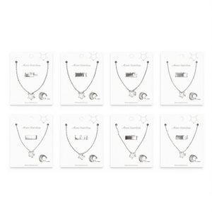 Collar de Cadena de Acero Inoxidable con Colgante de Estrella, Juego de Joyería de Moda, Regalo Unisex, Estilo Moderno, 12 Piezas - Product Image 3