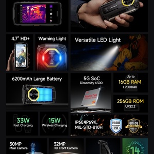 5G Android 14 Waterproof Mobile Phone FLIR Thermal Image <b>Camera</b> 8+256GB 6200mAh 33W Fast Charging Ulefone Armor <b>Mini</b> 20T Pro - Product Image 5