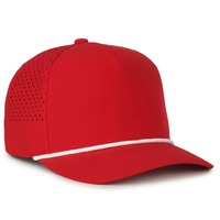 Casquette de golf en corde découpée au laser, casquette de performance style trucker, casquette de sport réglable et respirante, casquette snapback 5 panneaux pour hommes et femmes, idéale pour le golf et les activités de plein air