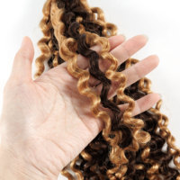 Produits à succès 2025 Nouvelle Arrivée Extensions de cheveux humains 100% naturels en vrac, tissage bouclé profond, ombré et mèches