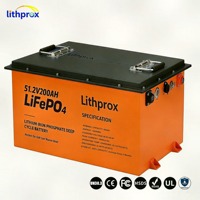 Batterie pour fauteuil roulant électrique 51.2V200AH 105AH 150AH 200AH 5.38KWh 7.68KWh 10.24KWh LFP prismatique sans entretien et sécurisée