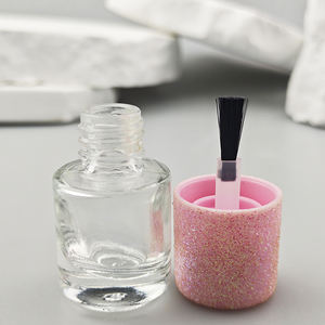 Flacons de vernis à ongles en verre vides en gros, 5 ml, 10 ml, forme ronde transparente, flacons de vernis à ongles <span class=keywords><strong>FC113</strong></span> - Product Image 6