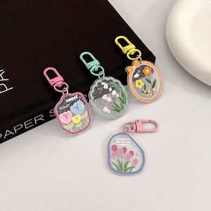Portachiavi in Acrilico Personalizzabile con Fiori e Citazioni Motivazionali, Ornamento per Borse, Ideale per Boutique e Regali Promozionali - Product Image 4