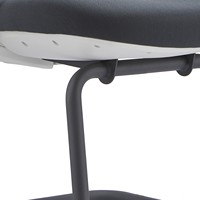 Chaise de bureau ergonomique JOHOOFURNITURE avec cadre blanc, vente en gros, Cadeira De Escritorio pour bureau à domicile, coussin épais confortable