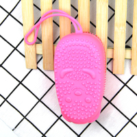 Nouvelles idées Brosse pour le corps en forme d'ours Éponge de bain Exfoliant sec en silicone pour la douche