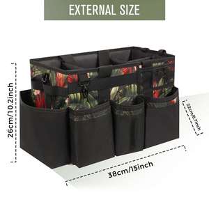 Water Resistant Cleaning Supplies Organizer with Handle & Foldable <b>Divider</b> for Cleaners - Product Image 5