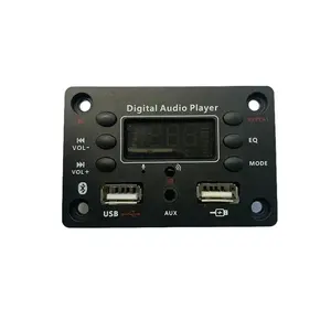 批发PCBA彩屏蓝牙MP3解码板方形六键音频主板3.5毫米音频电话解码器