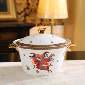 Services de Vaisselle en Porcelaine Fine Dorée Personnalisés pour Restaurants, Motifs Animaux, Style Européen, Vente en Gros - Product Image 1