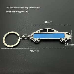 Llavero con Placa de Matrícula Personalizada, Grabada con Láser, de Aleación de Zinc, Estilo Vintage, Mini Coche, Antipérdida - Product Image 4