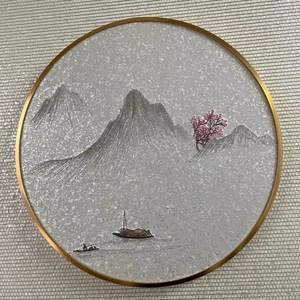 Papier peint doré en perles, revêtement <span class=keywords><strong>mural</strong></span> sur mesure pour décoration murale, style naturel, fait à la main - Product Image 1