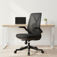 Chaises de bureau ergonomiques en maille, réglables, pivotantes, avec dossier luxueux, accoudoirs et soutien lombaire en nylon