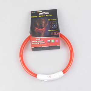 Pet Nguồn Cung Cấp Nhựa Vòng Cổ Phát Sáng Trong Bóng Tối Nhấp Nháy Led USB Con Chó Cổ Áo - Product Image 4