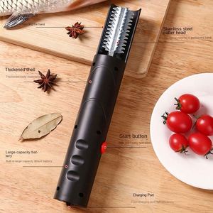 Nouvel outil promotionnel électrique pour enlever les écailles de poisson, tête de coupe en acier inoxydable, chargement USB, qualité alimentaire, écologique - Product Image 4