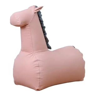 Adorabile e rilassante sedia a <span class=keywords><strong>sacco</strong></span> a forma di animale con sacchetto di fagioli con cavallo giallo personalizzato per bambini - Product Image 3