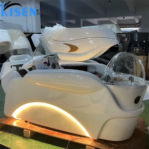 Fauteuil de massage et lit de lavage capillaire Kisen de luxe moderne pour salon de coiffure, avec circulation d'eau, vente en gros directe usine - Product Image 6