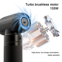 Souffleur de poussière portable sans fil CROSSGUN avec moteur sans balais DC 130000RPM |   Pression du vent de 200g |   Qualité professionnelle pour