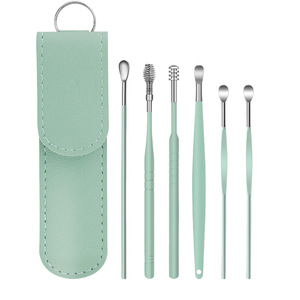 Stainless Steel <b>Ear</b> <b>Pick</b> Set Six Piece Spiral Spring For <b>Ear</b> Wax Removal Cleaning Tools - Product Image 2