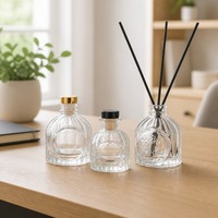 Bouteille diffuseur de parfum en verre vide de luxe en gros avec bouchon en bois 100ml 200ml Huile essentielle d'aromathérapie de haute qualité