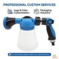 Canon à mousse à basse pression pour lavage de voiture, pistolet à mousse de 5 gallons, lance-mousse à fixer sur tuyau standard pour le detailing automobile à domicile