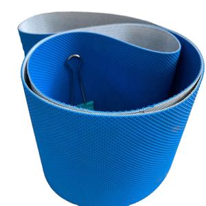 Mavi Gıda Sınıfı PU Yağa Dayanıklı Düz Bantlı Konveyör, Hamur Levha Makinesi Üretim Tesisi Kullanımı İçin, 2 Yıl Garantili - Product Image 2