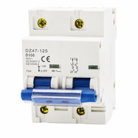 Disjoncteur miniature DZ47-125 4P MCB, interrupteur à air 80A 100A 125A, protection contre les surcharges et les courts-circuits