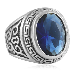Stainless Steel Ring With Yellow Gemstone Geometric Design Women's Fashion Jewelry Gift 210175 - Product Image 3