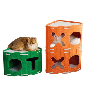 Cama para Gatos de Fieltro de Poliéster Premium – Cama Cerrada Plegable Resistente a Arañazos para Gatitos y Gatos Grandes - Product Image 1