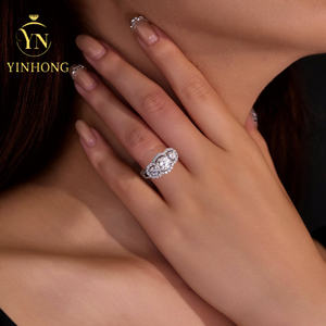 YINHONG S925 2-carat Moissanite gümüş yüzük, kadınlar için lüks alyans, Moissanite önerisi gümüş yüzük - Product Image 3