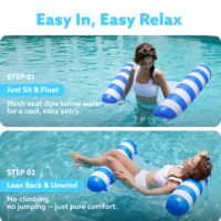 Meilleures ventes TikTok Nouveauté Pack Hamac flottant pour adultes 4 en 1 PVC Water Lounge Gonflage rapide Pliable