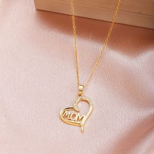 Moda de acero inoxidable mamá carta amor collar regalo del Día DE LA MADRE collar dijes colgante collar el mejor regalo <span class=keywords><strong>para</strong></span> la madre - Product Image 5