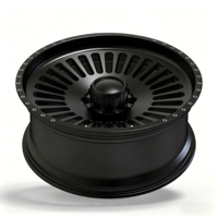 Rines Negros Personalizados para Camioneta SL 28X12 22X12 26X14 6X135 6X139.7, Rines de Aleación Forjada American Force para Ford Chevy Silverado